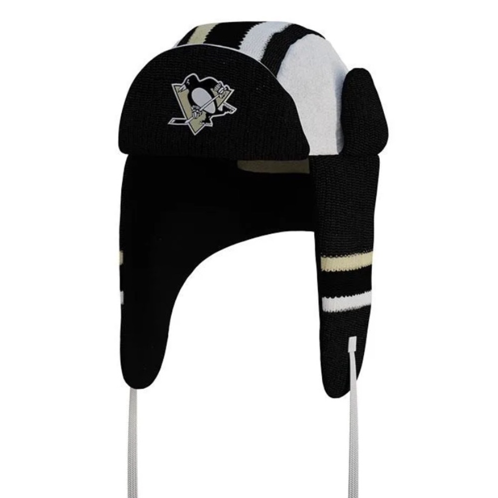 HOCKEY SOCKEY PITTSBURGH PENGUINS REVERSIBLE TRAPPER HAT - ADULT YOUTH